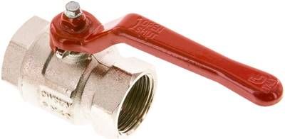Messing-Kugelhahn, kurz, G 1", PN 40, voller Durchgang