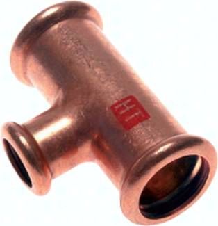 Pressfitting, T-Stück, 54 x 28mm innen, Kupfer / Kupferlegierung