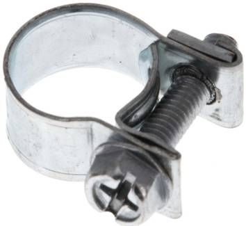 9mm Mini-Schlauchschelle, 11 - 13mm, Stahl verzinkt (W1)