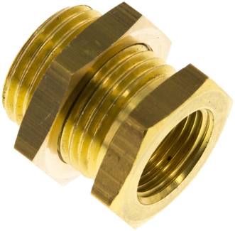 Schottverschraubung G 3/8"-G 1/2", 16 bar Messing
