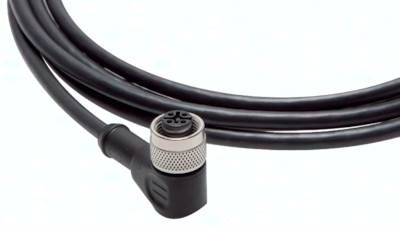5 m Kabel, 5-adrig, mit Winkelstecker M 12