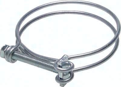 Drahtschlauchschelle 38 - 43mm, Stahl verzinkt