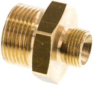 Doppelnippel G 3/4"-G 3/8", 16 bar Messing/Rotguss