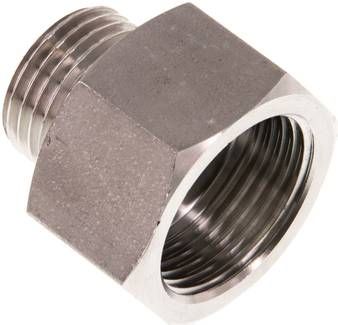 Reduziernippel G 1/2"(AG)-G 3/4"(IG), 40 bar 1.4571