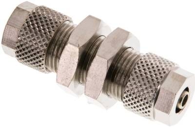 Schott-Verschraubung 8 x 6 - 6 x 4mm, Messing vernickelt