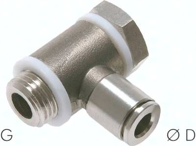 Winkel-Steckanschluss G 1/4"-8mm, Edelstahl