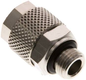 Gerade Verschraubung G 1/8"-10 x 8mm, Messing vernickelt