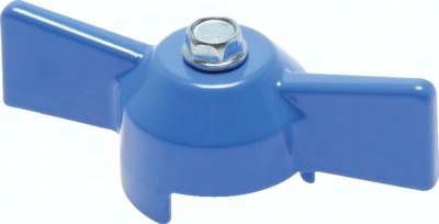 Kombigriff-blau, Größe 4, Knebel (Aluminium lackiert)