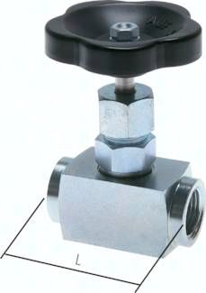 Nadel-Absperrventil, Stahl verzinkt, G 1/8", PN 400