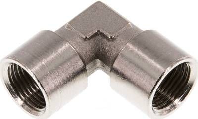 90°-Winkel G 3/8" (IG), 16 bar Messing vernickelt