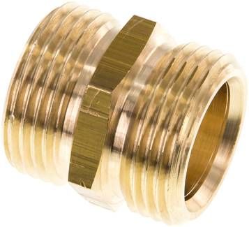 Doppelnippel G 1"-G 1", 16 bar Messing/Rotguss