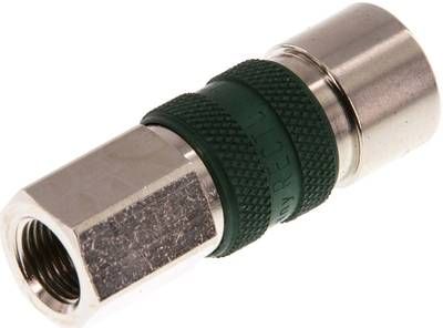 Kupplungsdose (NW5) G 1/8"(IG), grün, Kreis Ø 10,5 mm